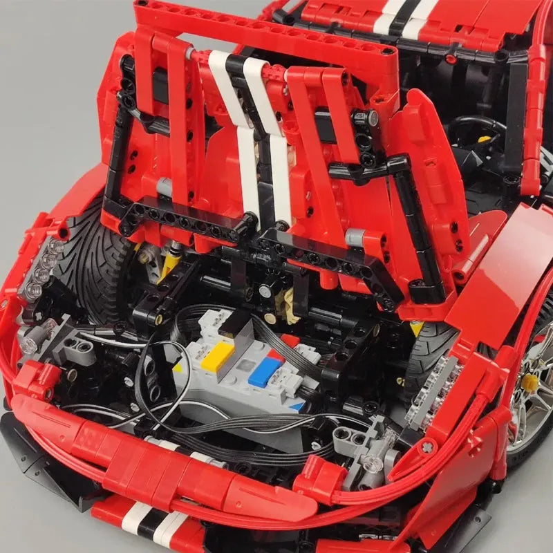 Building Blocks MOC 61042 Motorized RC Ferrari 488 Racing Sports Car Bricks Toy - 4