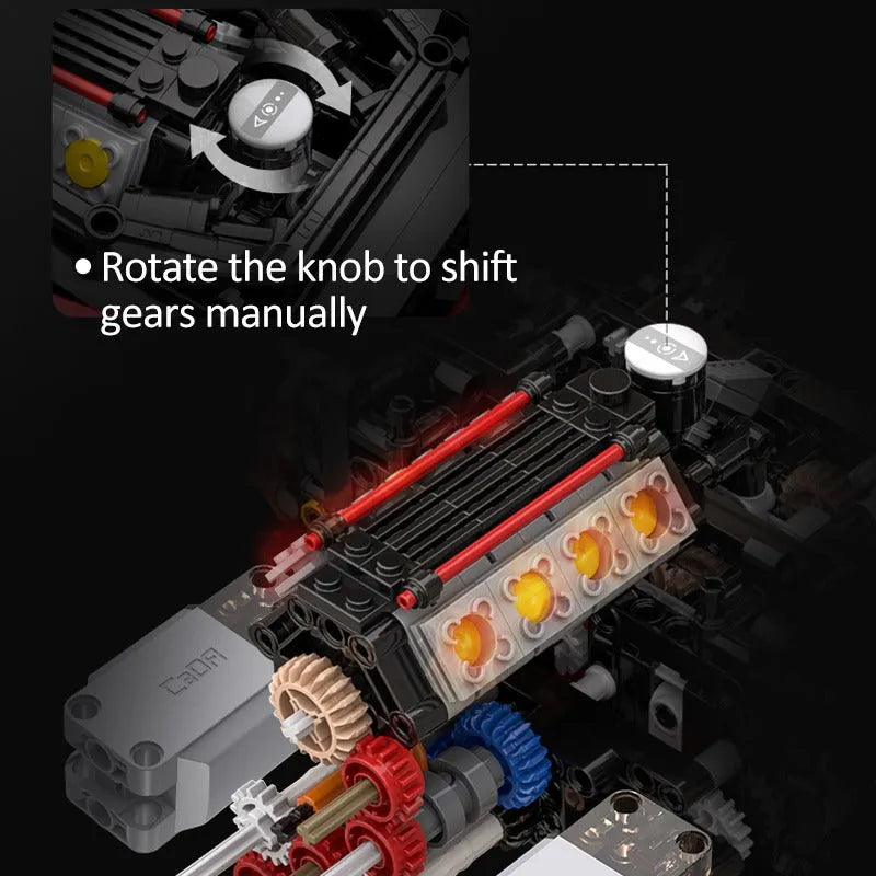 Building Blocks MOC 61042 Motorized RC Ferrari 488 Racing Sports Car Bricks Toy - 20