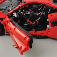 Thumbnail for Building Blocks MOC 61042 Motorized RC Ferrari 488 Racing Sports Car Bricks Toy - 6