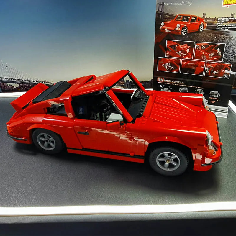 Building Blocks MOC 61045 RC Motorized Classic Porsche 911 Racing Car Bricks Toy Construction Set Toys - 17