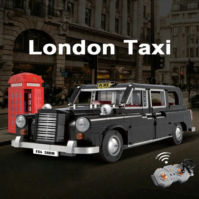 Building Blocks MOC 62004 RC Motorized Retro London Taxi Bricks Toy Construction Set Toys - 6