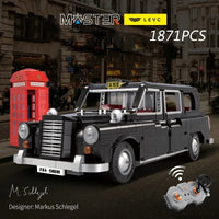 Thumbnail for Building Blocks MOC 62004 RC Motorized Retro London Taxi Bricks Toy - 2