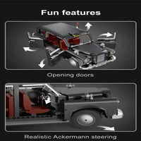 Thumbnail for Building Blocks MOC 62004 RC Motorized Retro London Taxi Bricks Toy Construction Set Toys - 14