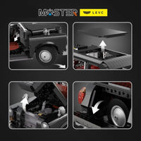 Thumbnail for Building Blocks MOC 62004 RC Motorized Retro London Taxi Bricks Toy Construction Set Toys - 9