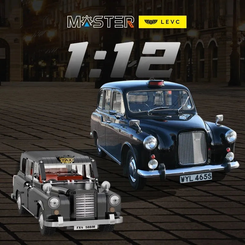 Building Blocks MOC 62004 RC Motorized Retro London Taxi Bricks Toy - 3