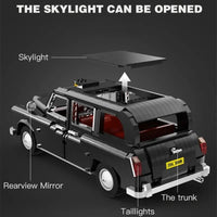Thumbnail for Building Blocks MOC 62004 RC Motorized Retro London Taxi Bricks Toy Construction Set Toys - 11