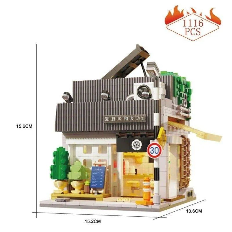 Building Blocks MOC 66007 Creator Summer Japanese Coffee Shop Bricks Toy - 4