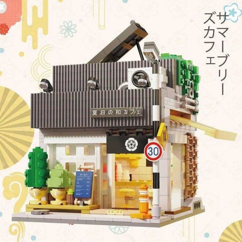 Building Blocks MOC 66007 Creator Summer Japanese Coffee Shop Bricks Toy - 10