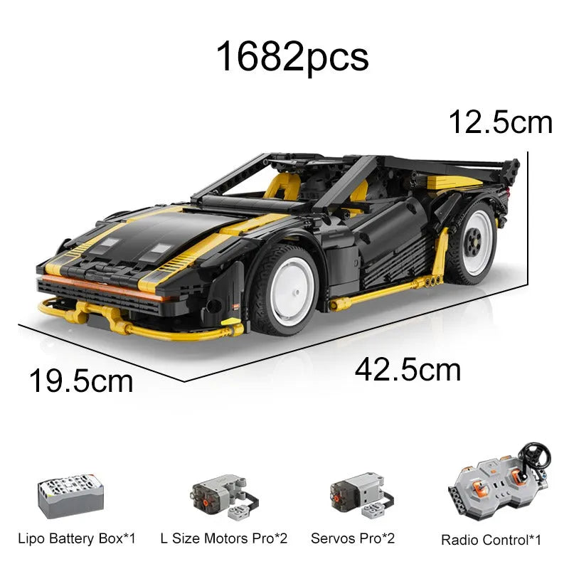 Building Blocks MOC APP RC Super Drift Racing Car Bricks Toy C63001 - 1