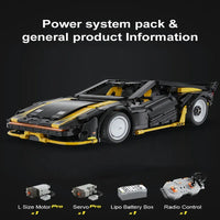 Thumbnail for Building Blocks MOC APP RC Super Drift Racing Car Bricks Toy C63001 Construction Set Toys - 6