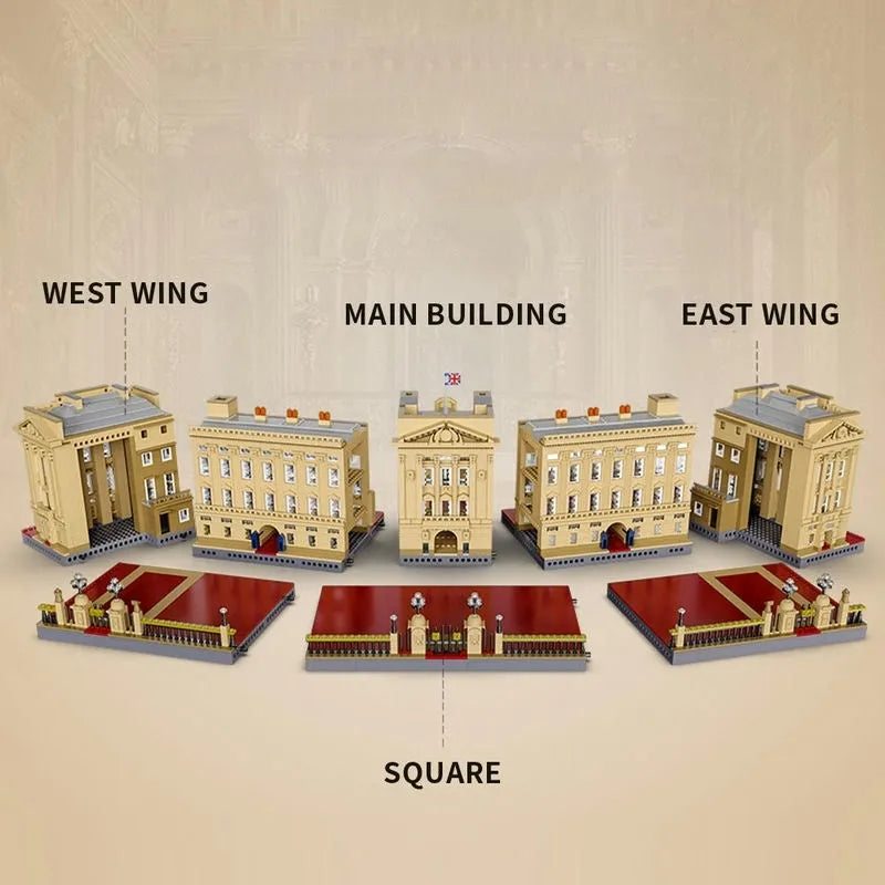 Building Blocks MOC Architecture Street Expert Buckingham Palace Bricks Toys - 3