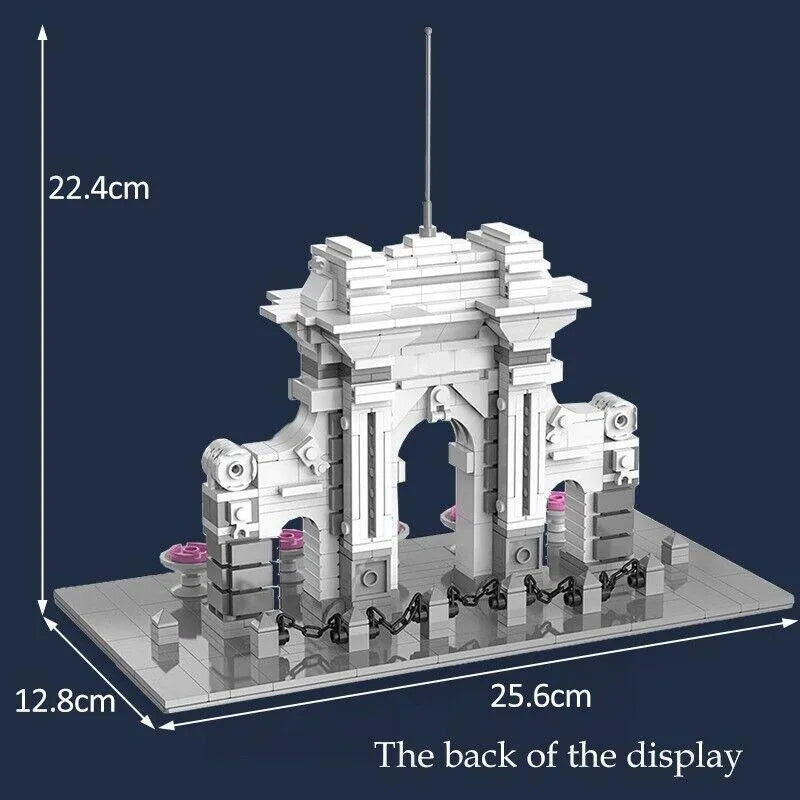 Building Blocks MOC Architecture Tsinghua University Park Gate Bricks Toys - 4