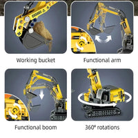 Thumbnail for Building Blocks MOC City Mini Excavator Truck Bricks Toys 65003 - 4