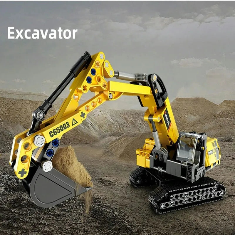Building Blocks MOC City Mini Excavator Truck Bricks Toys 65003 - 2