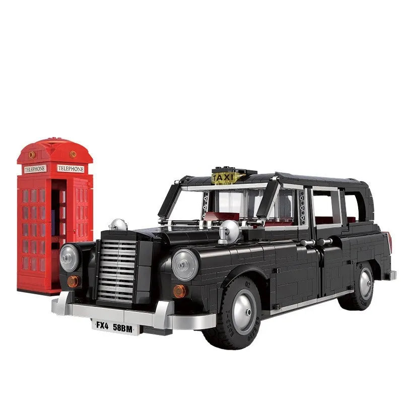Building Blocks MOC Classic Retro London Taxi Bricks Toy 62004 - 1