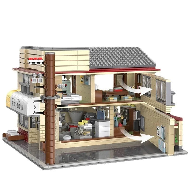 Building Blocks MOC Creator Expert City Tofu Store House Bricks Toy - 3