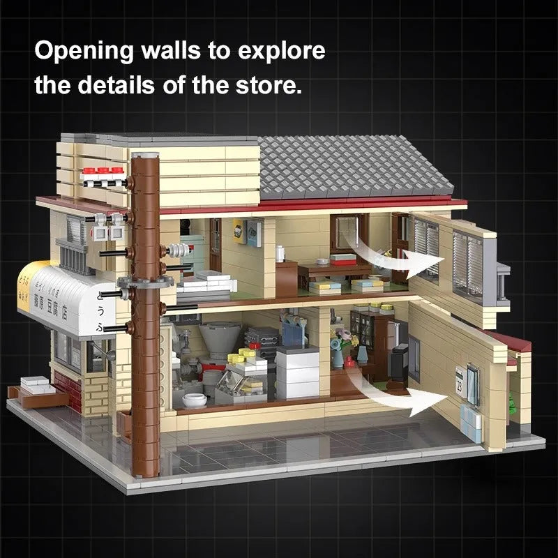 Building Blocks MOC Creator Expert City Tofu Store House Bricks Toy - 4