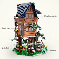 Thumbnail for Building Blocks MOC Creator Expert Four Seasons Tree House Bricks Toy Construction Set Toys - 9