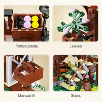 Thumbnail for Building Blocks MOC Creator Expert Four Seasons Tree House Bricks Toy - 8