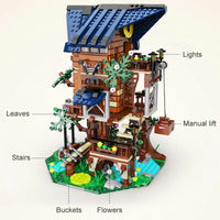 Thumbnail for Building Blocks MOC Creator Expert Four Seasons Tree House Bricks Toy - 7