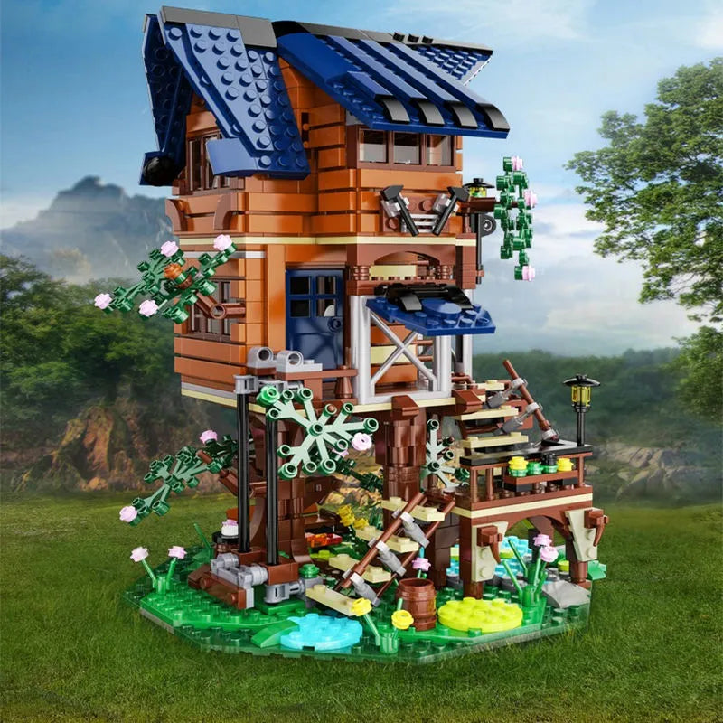 Building Blocks MOC Creator Expert Four Seasons Tree House Bricks Toy - 2
