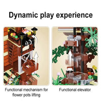 Thumbnail for Building Blocks MOC Creator Expert Four Seasons Tree House Bricks Toy - 10
