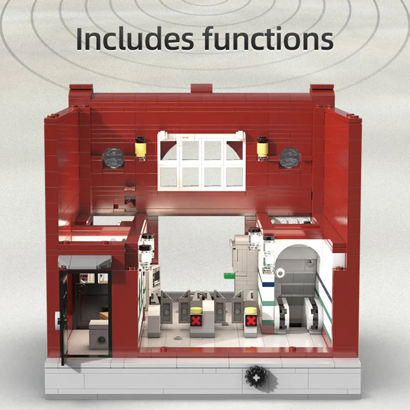 Building Blocks MOC Creator Expert London Subway Station Bricks Toy Construction Set Toys - 3