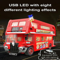 Thumbnail for Building Blocks MOC Double Deck London City Tour Bus Bricks Toy C59008 - 11
