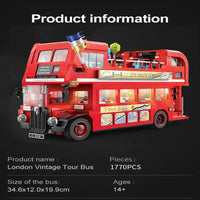 Thumbnail for Building Blocks MOC Double Deck London City Tour Bus Bricks Toy C59008 - 13