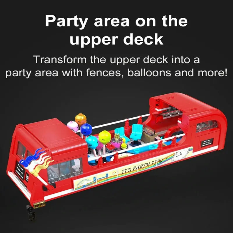 Building Blocks MOC Double Deck London City Tour Bus Bricks Toy C59008 - 8