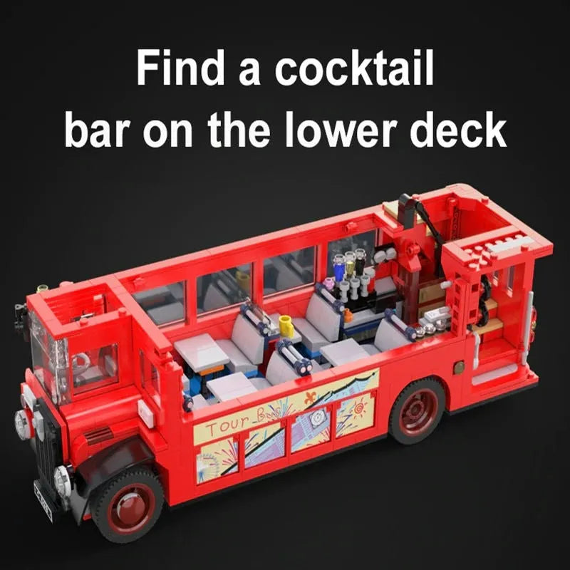 Building Blocks MOC Double Deck London City Tour Bus Bricks Toy C59008 - 6