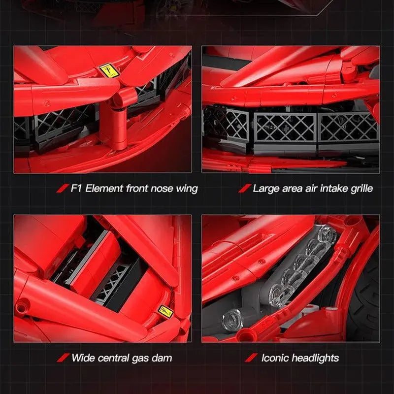 Building Blocks MOC Ferrari Laferrari C61505 Super Racing Hyper Car Bricks Toys - 6