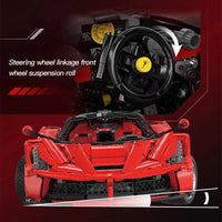 Thumbnail for Building Blocks MOC Ferrari Laferrari C61505 Super Racing Hyper Car Bricks Toys - 5