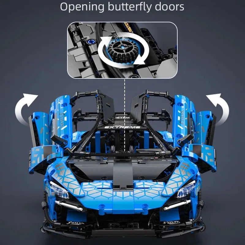Building Blocks MOC McLaren Senna GTR Racing Sports Car Bricks Toys - 5