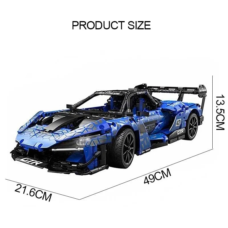 Building Blocks MOC McLaren Senna GTR Racing Sports Car Bricks Toys - 3