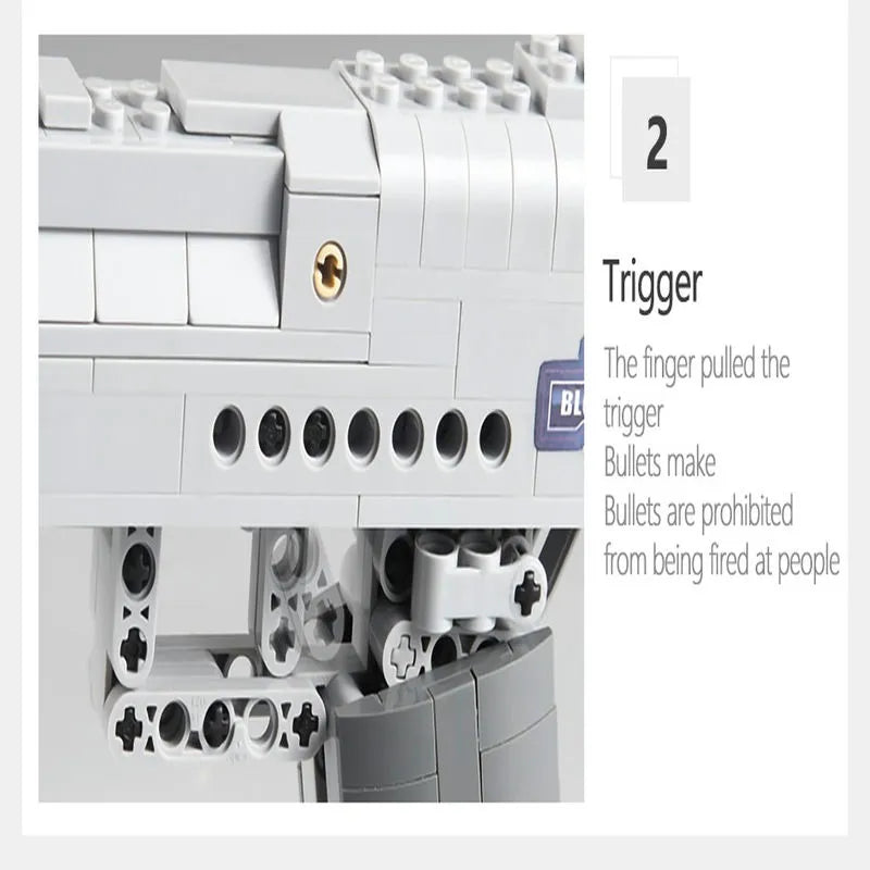 Building Blocks MOC Military Weapon Desert Eagle Pistol Gun Bricks Toys Construction Set Toys - 10