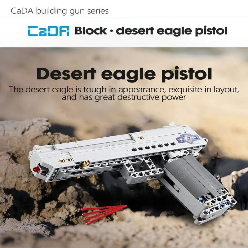 Building Blocks MOC Military Weapon Desert Eagle Pistol Gun Bricks Toys - 2