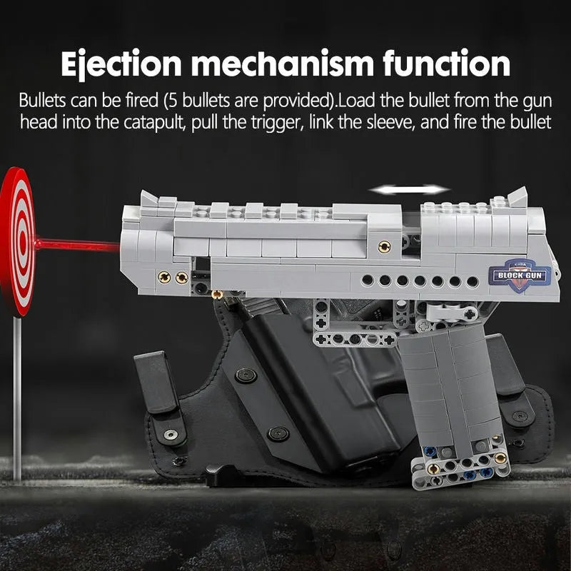 Building Blocks MOC Military Weapon Desert Eagle Pistol Gun Bricks Toys Construction Set Toys - 6
