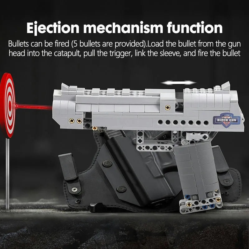 Building Blocks MOC Military Weapon Desert Eagle Pistol Gun Bricks Toys - 6