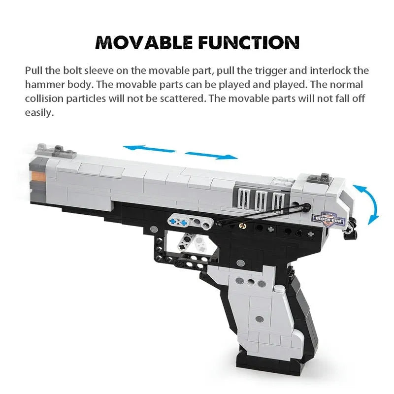 Building Blocks MOC Military Weapon SWAT Combat Pistol Gun Bricks Toys - 5