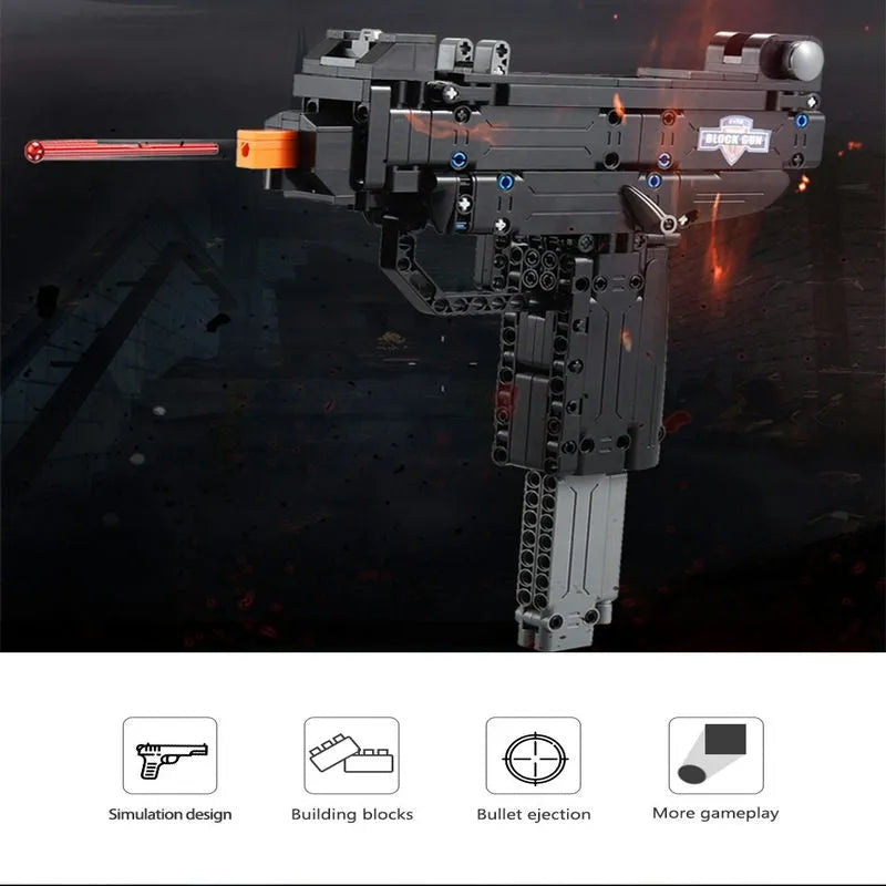 Building Blocks MOC Military Weapon UZI SMG Gun Rifle Pistol Bricks Toy - 8