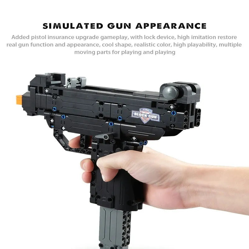 Building Blocks MOC Military Weapon UZI SMG Gun Rifle Pistol Bricks Toy - 10