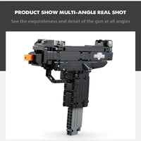 Thumbnail for Building Blocks MOC Military Weapon UZI SMG Gun Rifle Pistol Bricks Toy - 4