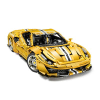 Thumbnail for Building Blocks MOC Motorized RC Ferrari 488 Racing Car Bricks Toys 61057 - 13