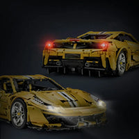 Thumbnail for Building Blocks MOC Motorized RC Ferrari 488 Racing Car Bricks Toys 61057 - 5