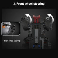 Thumbnail for Building Blocks MOC Motorized Tech RC Tractor Truck Bricks Toys 61052 - 6