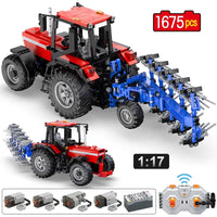 Thumbnail for Building Blocks MOC Motorized Tech RC Tractor Truck Bricks Toys 61052 - 1