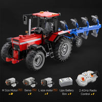 Thumbnail for Building Blocks MOC Motorized Tech RC Tractor Truck Bricks Toys 61052 - 13