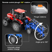 Thumbnail for Building Blocks MOC Motorized Tech RC Tractor Truck Bricks Toys 61052 - 3