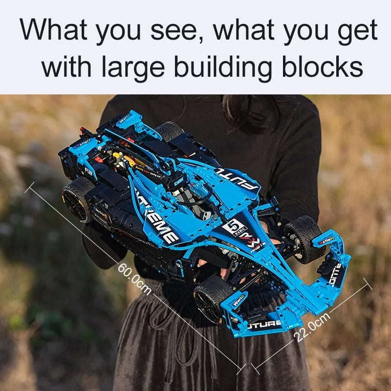 Building Blocks MOC RC Extreme Super Racing Car Bricks Toys Kids 64004 - 8